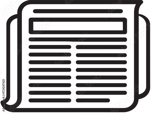 Daily Newspaper Icon in Stylish Professional Modern Vector Illustration Artwork