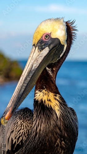 Close-up of a pelican's head and neck (2)