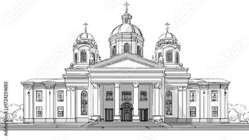 Sacred Church Vector Art for Spiritual Designs and Religious Projects