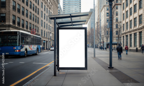 Wallpaper Mural An image of a Advertising Poster on a Bus Stop in a city Torontodigital.ca