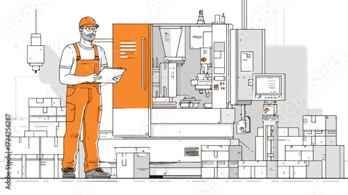 Professional Precision Industrial Machine Tools in Manufacturing Setting
