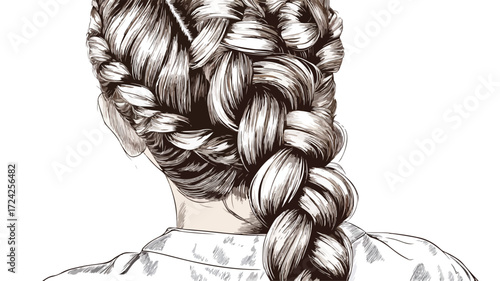 Elegant Caregiver with Professional Braid Hairstyle Low Angle View