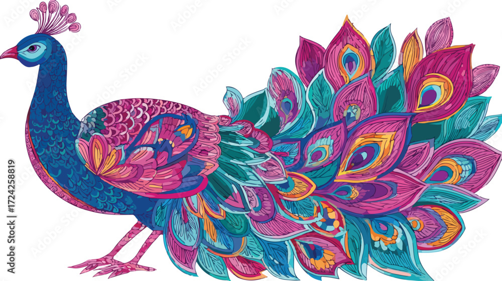 Fototapeta premium Colorful Indian Vector Illustration for Creative Projects and Designs