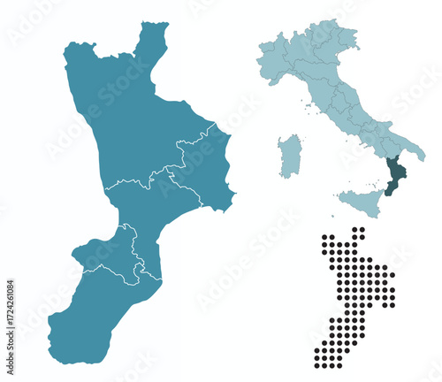 Set maps of Calabria province