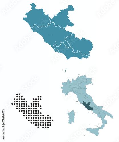 Set maps of Lazio province