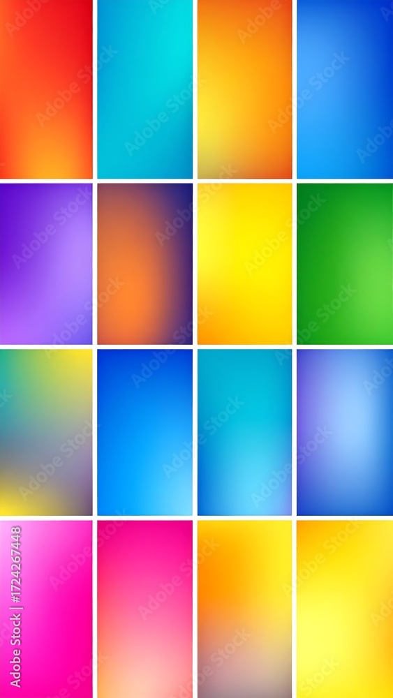 Fototapeta premium Colorful gradient squares