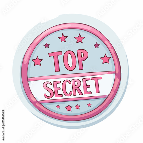 Top secret classified stamp. Colorful grunge icon stamp illustration vector	