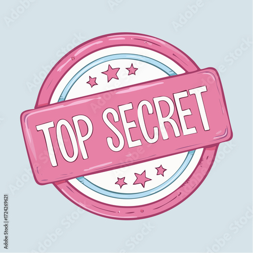 Top secret classified stamp. Colorful grunge icon stamp illustration vector	