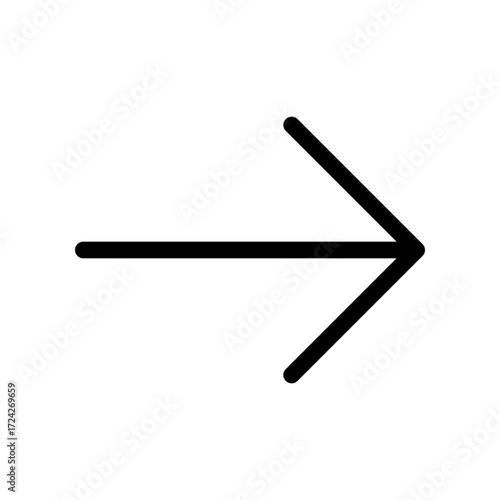 Narrow right arrow vector icon