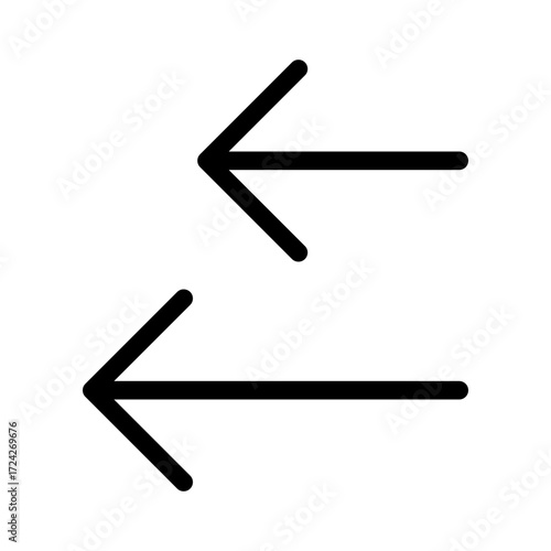 Left arrow vector illustration icon