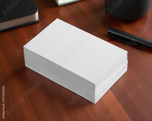 An image of a Business Card on a table