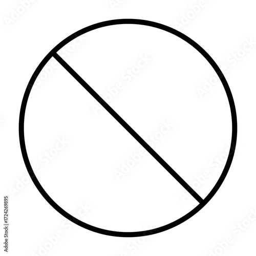 Slash circle vector graphic element