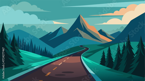 A sense of solitude and tranquility encompasses the mountain road as it leads deeper into the heart of nature away from the hustle and bustle of everyday life.