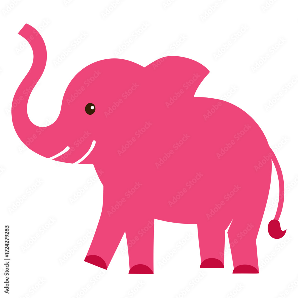 Fototapeta premium pink elephant vector illustration