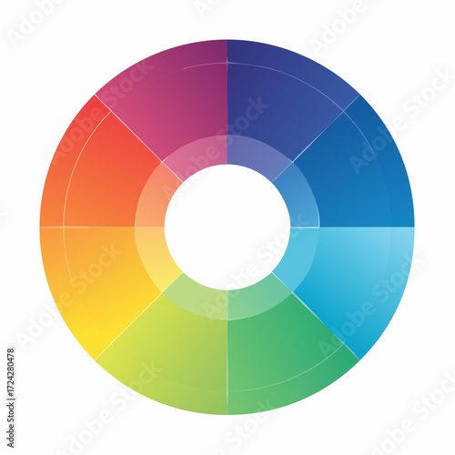 Vibrant Color Wheel Gradient Circle Abstract Background