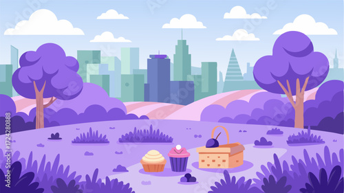 Fragrant lavender fields offer the perfect spot for a midday picnic amidst the bustle of the city.