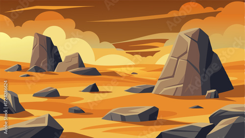 Despite the lack of vegetation the rocks somehow manage to provide a sense of strength and resilience to the otherwise empty terrain.