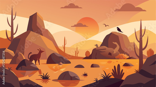 A the boulders desert wildlife finds refuge blending in seamlessly with their surroundings and embodying the resilience of this landscape.