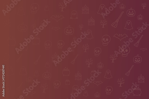 Halloween theme background vector with halloween pattern