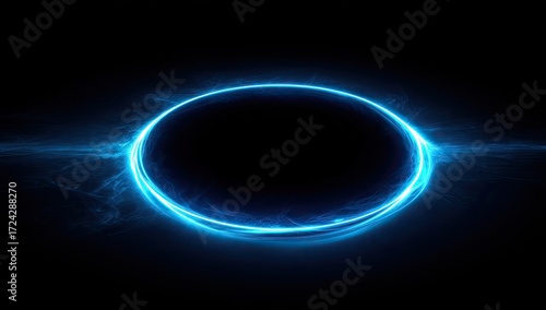 Abstract glowing circle on dark background