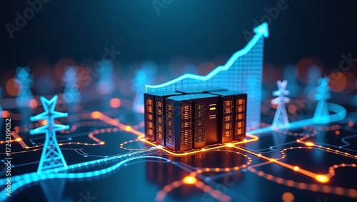 Large digital data center consumes vast amounts of electricity