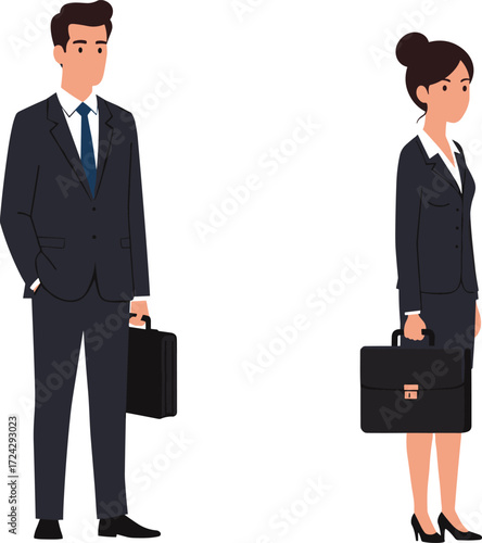 Business professionals, corporate attire, office workers, formal dress, career people, workplace diversity, business team, executive look, professional lifestyle, success concept
