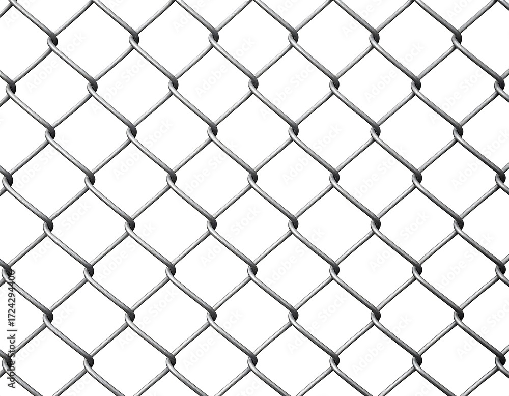 Naklejka premium Metal chain link fence