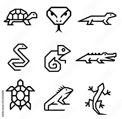 icon pack, icon sheet, theme, straight line style, outline version