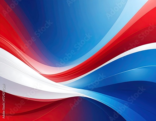 Abstract patriotic waves