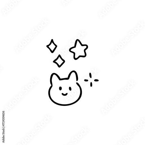 Stylized blue outline of boot on white background