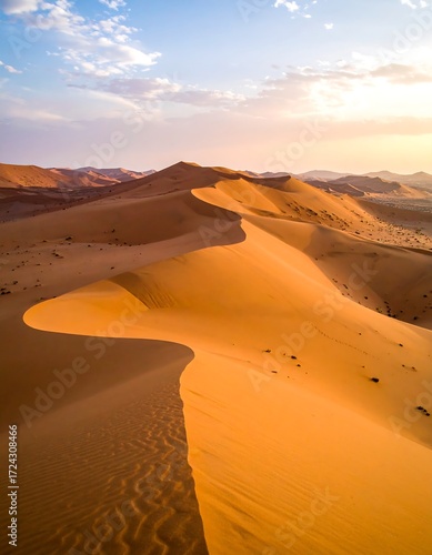 Desert dunes at sunrise