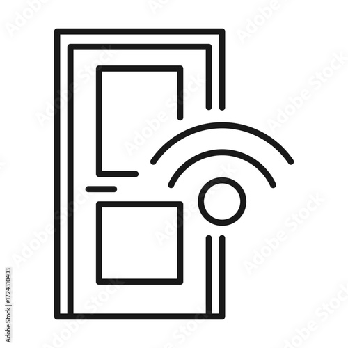 sensor door vector icon set