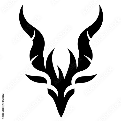 Simple satanic logo silhouette
