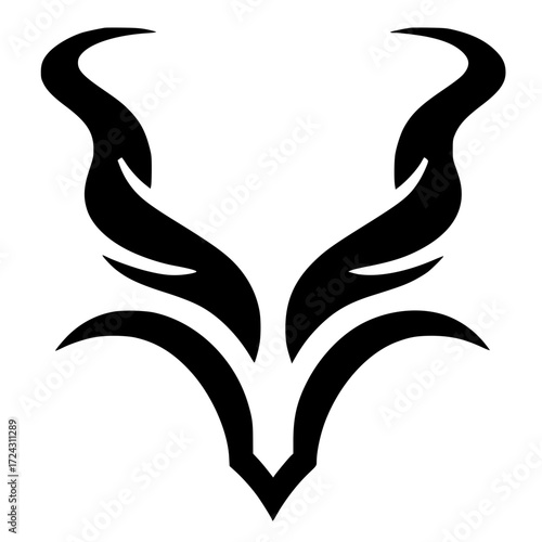 Modern satanic symbol silhouette