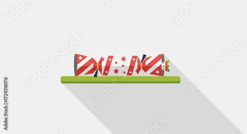 Christmas 2025 download christmas cracker vector graphic for holiday celebrations and party favors clip art illustration vector