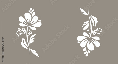 Partial Floral Border Pattern