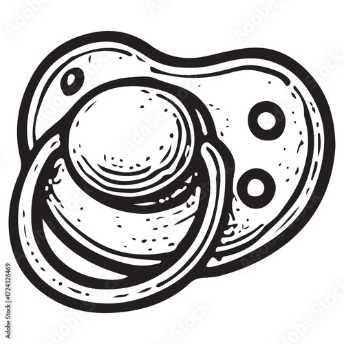 Baby Pacifier Line Art Vector Icon