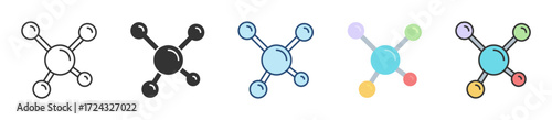Molecule Icon Set Multiple Style Collection
