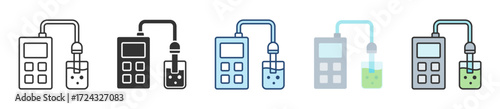 Ph Meter Icon Set Multiple Style Collection