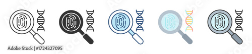 Forensics Icon Set Multiple Style Collection