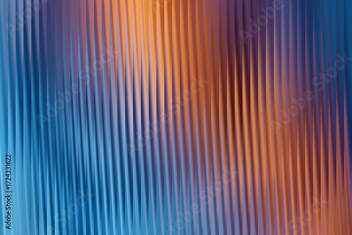 Abstract Blue and Orange Vertical Stripes Background Texture