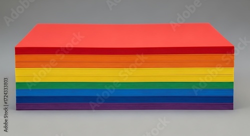 Rainbow Paper Stack. (2)