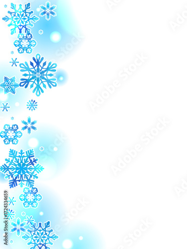 美しい雪と氷のイメージイラスト、背景素材