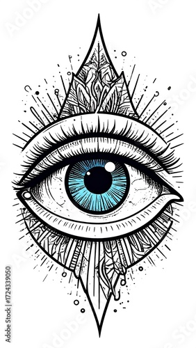 Intricate all-seeing eye design