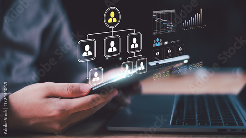 Wallpaper Mural human resources strategy with digital organization chart, workforce analytics, talent management solutions, showcasing future-ready HR innovation for corporate business success ,workforce management Torontodigital.ca