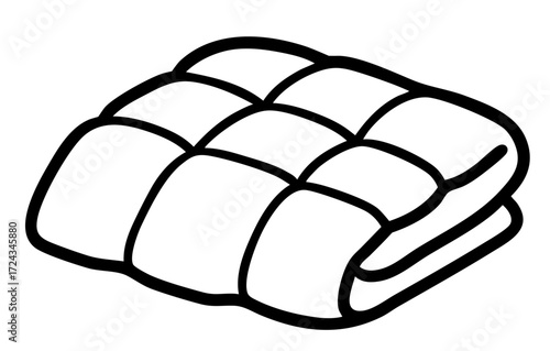 Folded down or synthetic blanket, compact bedding for bedroom comfort, warm quilt for home use