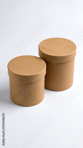 Two round craft boxes
