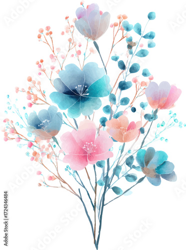 floral background with pink flowers