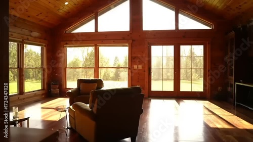 Wallpaper Mural Rustic living room sunlight Torontodigital.ca