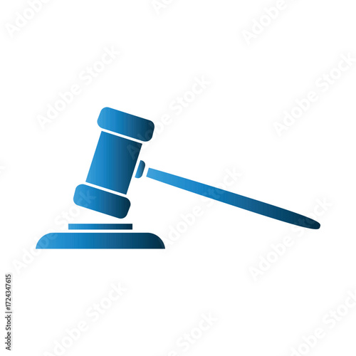 Law hammer icon design template